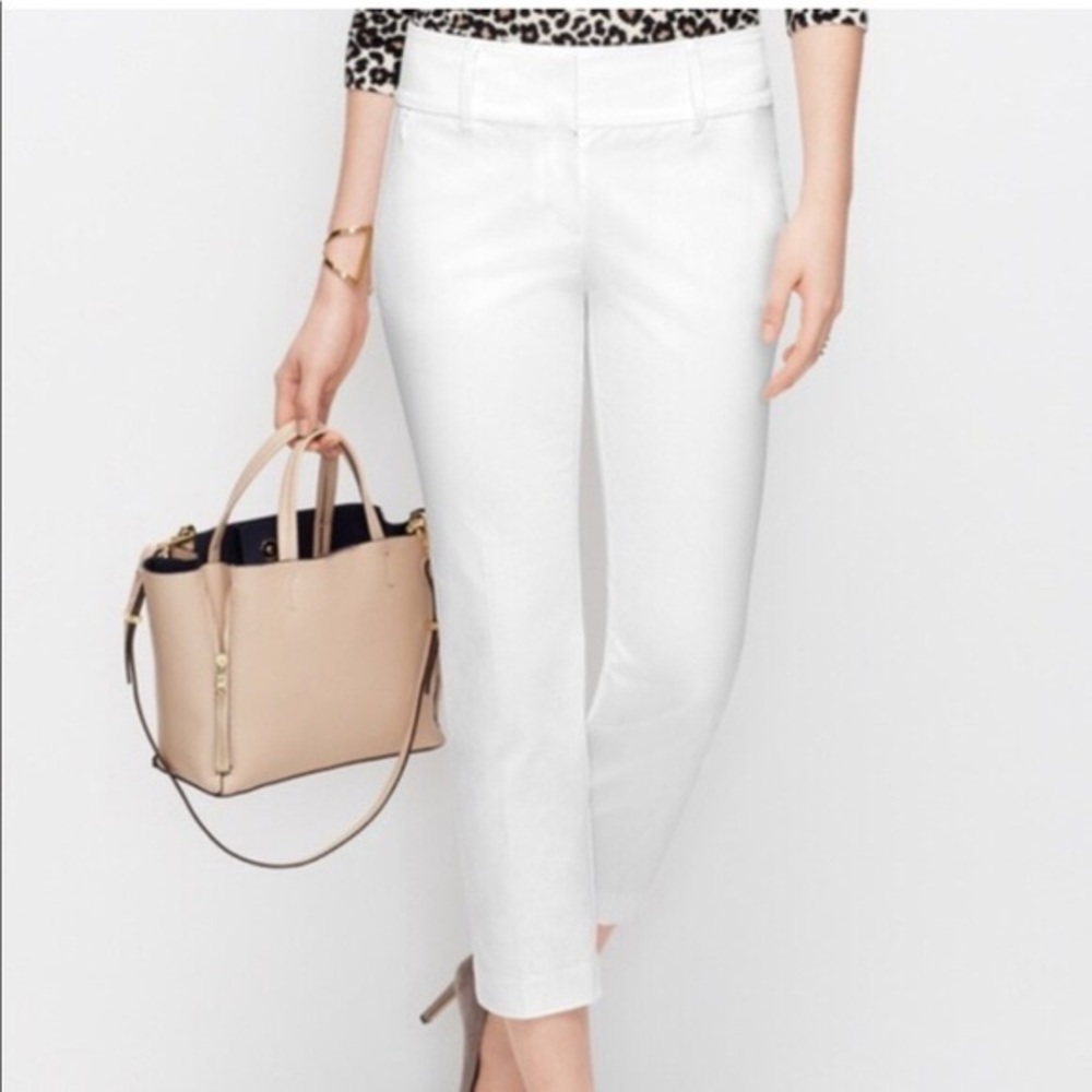 Ann Taylor White Capri